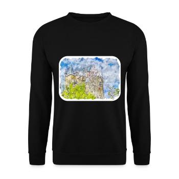 Allemagne Aquarelle Esquisse Dessinée à la main Illustration - Sweat-shirt Unisexe - noir - Devant - Alina (178cm) & Michal (187cm)
