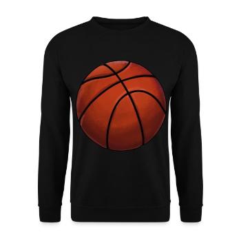 Basketball Sticker Sport Lovers Basketball Players - Unisex Sweatshirt - black - Front - Alina (178cm) & Michal (187cm)