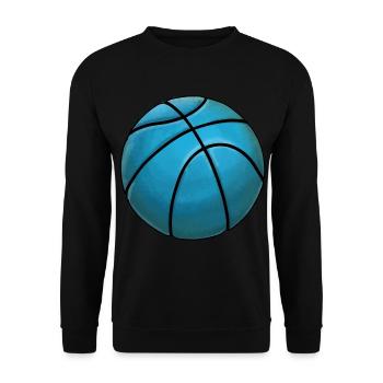 Basketball Sticker Babyblau Coole Basketbälle - Unisex Pullover - Schwarz - Vorne - Alina (178cm) & Michal (187cm)