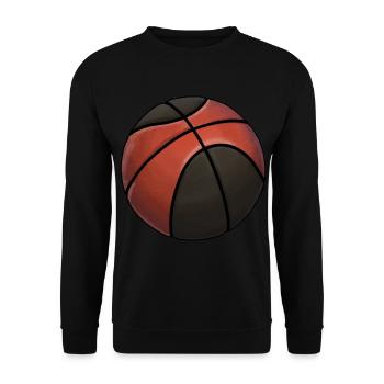 Basketball Sticker Basketbälle Liebhaber - Unisex Pullover - Schwarz - Vorne - Alina (178cm) & Michal (187cm)