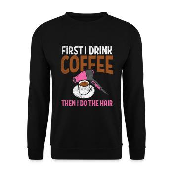 Hairstylist Hairdresser - Unisex Sweatshirt - black - Front - Alina (178cm) & Michal (187cm)