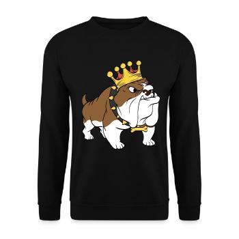 Couroné mignon adorable chien pour les amoureux - Sweat-shirt Unisexe - noir - Devant - Alina (178cm) & Michal (187cm)