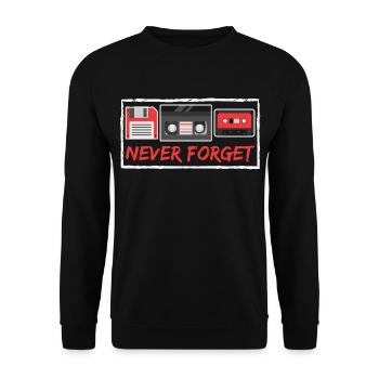 Retro 80's Design A Colorful 80's Design Best Of - Unisex Pullover - Schwarz - Vorne - Alina (178cm) & Michal (187cm)