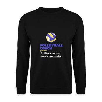 Volleyball Coach Definition - Unisex Pullover - Schwarz - Vorne - Alina (178cm) & Michal (187cm)