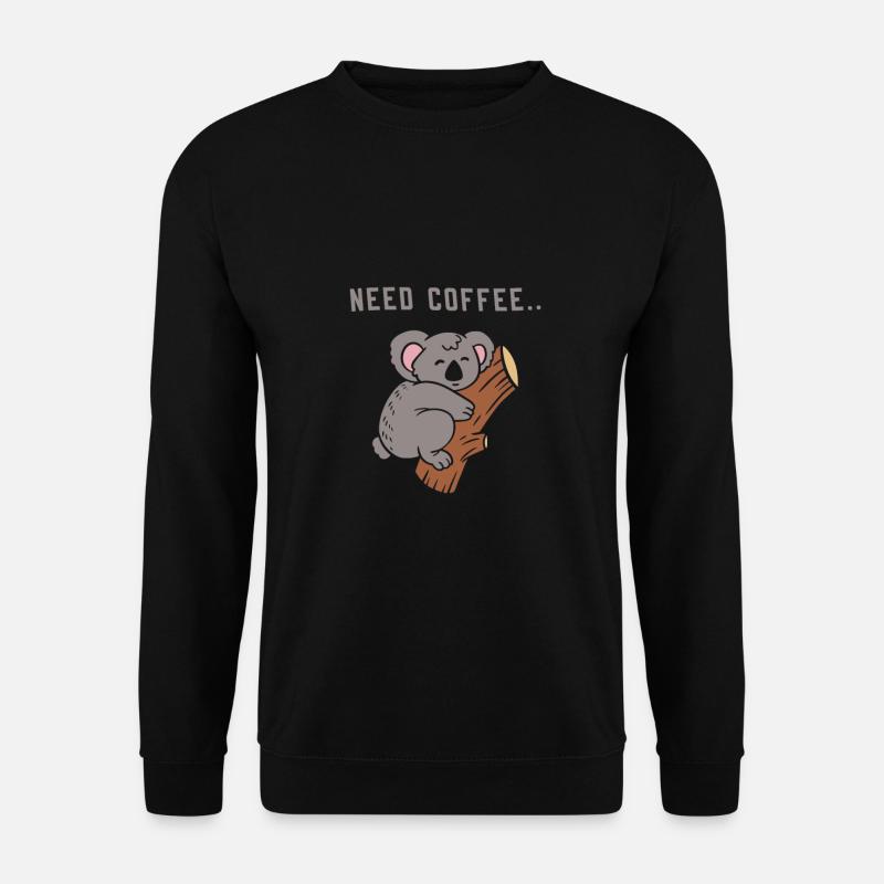 Café disant Koala Bear - Sweat-shirt Unisexe - noir