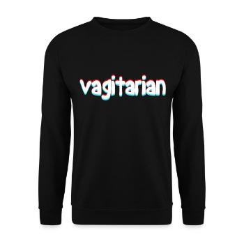 Chemise humoristique adulte drôle vagin pour les - Sweat-shirt Unisexe - noir - Devant - Alina (178cm) & Michal (187cm)
