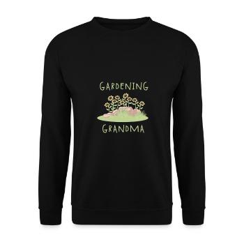 Gardening Grandma - Unisex Pullover - Schwarz - Vorne - Alina (178cm) & Michal (187cm)