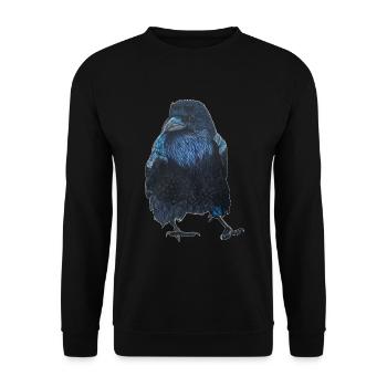 Raven Crow Walking - Unisex Sweatshirt - black - Front - Alina (178cm) & Michal (187cm)