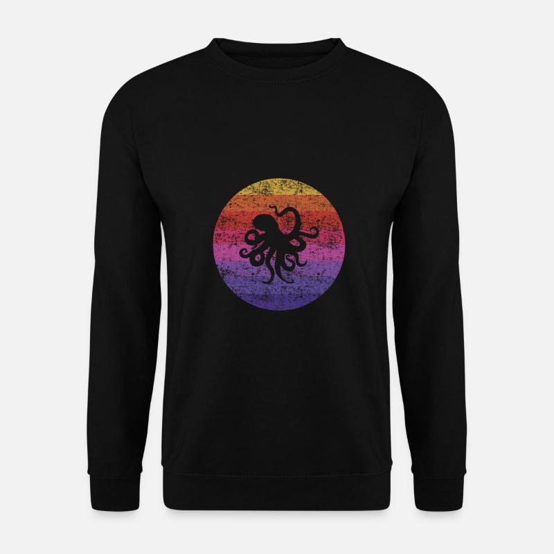 Octopus Retro - Unisex Sweatshirt - black