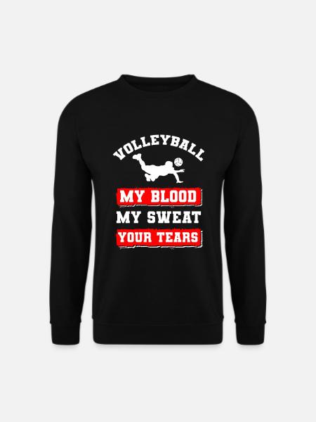 Volleyball Player Ball Heartbeat - Unisex Sweatshirt - black