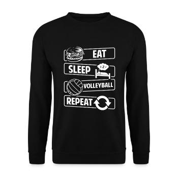 Sports Player Beach Ball - Unisex Sweatshirt - black - Front - Alina (178cm) & Michal (187cm)
