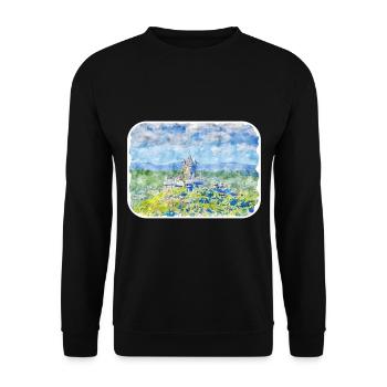 Allemagne Aquarelle Esquisse Dessinée à la main Illustration - Sweat-shirt Unisexe - noir - Devant - Alina (178cm) & Michal (187cm)