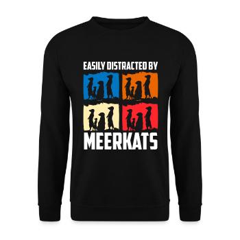 Afrique Animaux Predator Fourrure - Sweat-shirt Unisexe - noir - Devant - Alina (178cm) & Michal (187cm)