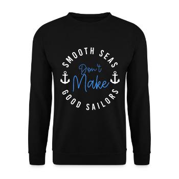 Sailing Ship Boat Sailing Waves - Unisex Sweatshirt - black - Front - Alina (178cm) & Michal (187cm)