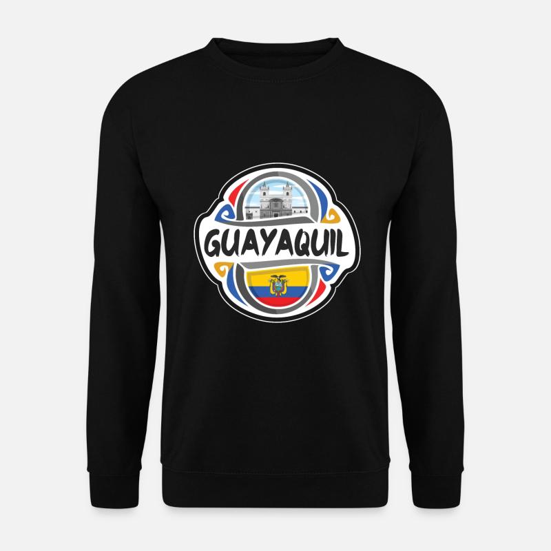 Guayaquil Ecuador Flagge Abzeichen Reise Souvenir Stempel - Unisex Pullover - Schwarz
