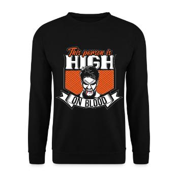 Halloween Vampir Vampiress Horror - Unisex Pullover - Schwarz - Vorne - Alina (178cm) & Michal (187cm)