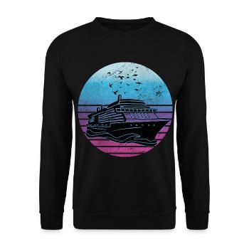 Kreuzfahrt - Unisex Pullover - Schwarz - Vorne - Alina (178cm) & Michal (187cm)