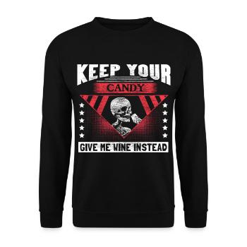 Halloween Skull Creepy - Sweat-shirt Unisexe - noir - Devant - Alina (178cm) & Michal (187cm)