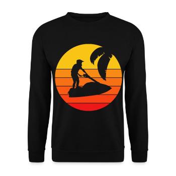 Jet Ski - Water Sports - Unisex Sweatshirt - black - Front - Alina (178cm) & Michal (187cm)