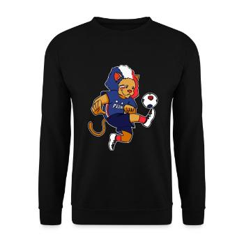 Supporter équipe de france coupe du monde football - Sweat-shirt Unisexe - noir - Devant - Alina (178cm) & Michal (187cm)