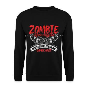 Zombie Apocalypse Monster - Unisex Sweatshirt - black - Front - Alina (178cm) & Michal (187cm)