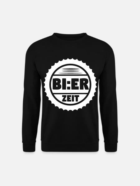 Bier Biertrinker Bier trinken Bierzeit - Unisex Pullover - Schwarz