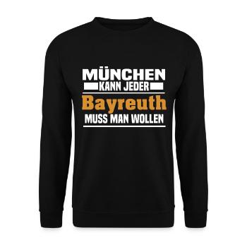 Bayreuth - Unisex Pullover - Schwarz - Vorne - Alina (178cm) & Michal (187cm)