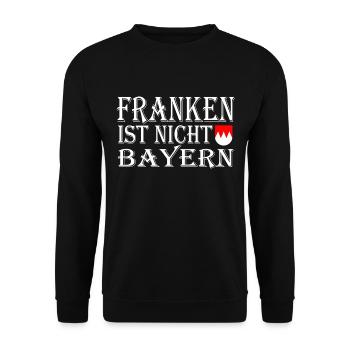 Franken ist nicht bayern - Unisex Pullover - Schwarz - Vorne - Alina (178cm) & Michal (187cm)