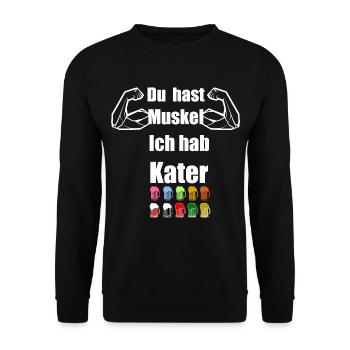 BIER - Unisex Pullover - Schwarz - Vorne - Alina (178cm) & Michal (187cm)