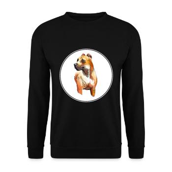 Alano Espanol Dog Watercolor Sketch Illustration - Unisex Sweatshirt - black - Front - Alina (178cm) & Michal (187cm)