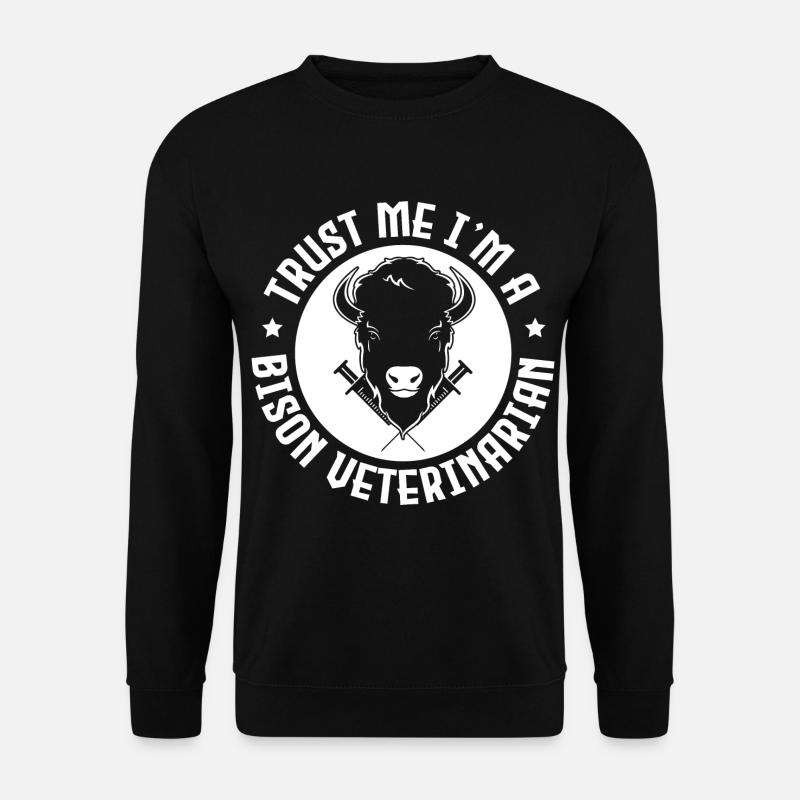 Amerikanischer Bison Büffel - Unisex Pullover - Schwarz
