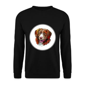 Nova Scotia Duck Tolling Retriever Dog Illustratio - Unisex Sweatshirt - black - Front - Alina (178cm) & Michal (187cm)