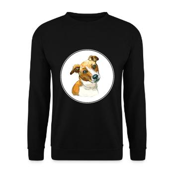Plummer Terrier Dog Watercolor Sketch Illustration - Unisex Sweatshirt - black - Front - Alina (178cm) & Michal (187cm)