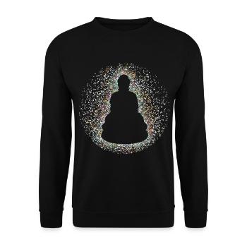Buddha - Unisex Pullover - Schwarz - Vorne - Alina (178cm) & Michal (187cm)