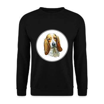 Sabueso Fino Colombiano Dog Watercolor Illustratio - Unisex Sweatshirt - black - Front - Alina (178cm) & Michal (187cm)