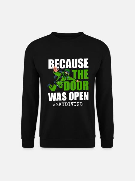 Skidiving Parasailing Airplane Free Fall - Unisex Sweatshirt - black