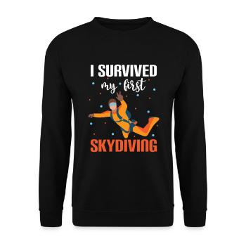 Parapente Saut en parachutisme - Sweat-shirt Unisexe - noir - Devant - Alina (178cm) & Michal (187cm)