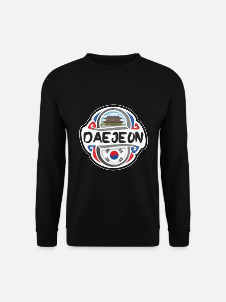 Daejeon Südkorea Flagge Reise Souvenir Abzeichen Sta - Unisex Pullover - Schwarz