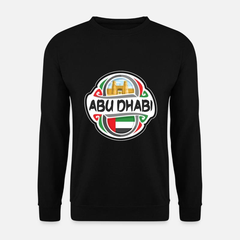 Abu Dhabi VAE Vereinigte Arabische Emirate Flagge Travel Sou - Unisex Pullover - Schwarz