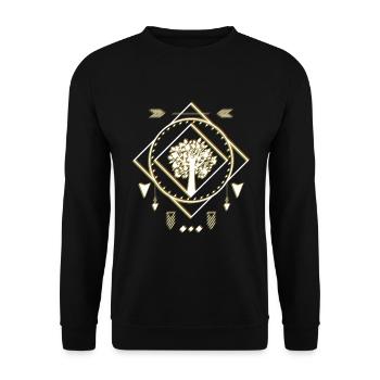 Symbole Sprituell Stars Signification - Sweat-shirt Unisexe - noir - Devant - Alina (178cm) & Michal (187cm)