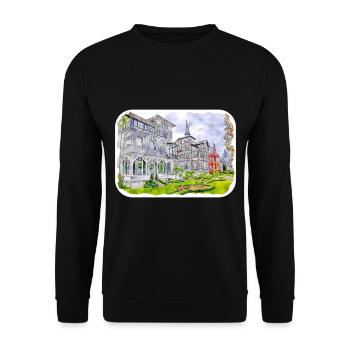 Allemagne Aquarelle Esquisse Dessinée à la main Illustration - Sweat-shirt Unisexe - noir - Devant - Alina (178cm) & Michal (187cm)