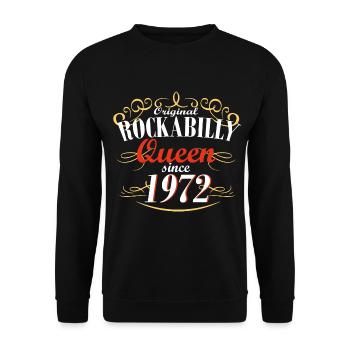 reine du rockabilly depuis 1972 - Sweat-shirt Unisexe - noir - Devant - Alina (178cm) & Michal (187cm)