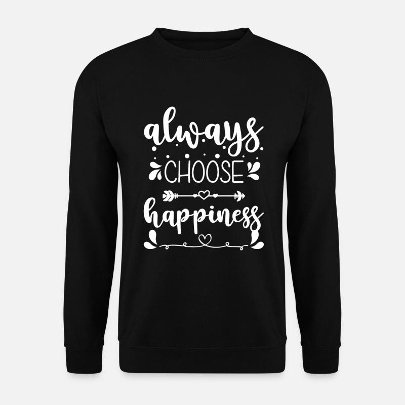 Glück Freude Lebensenergie - Unisex Pullover - Schwarz