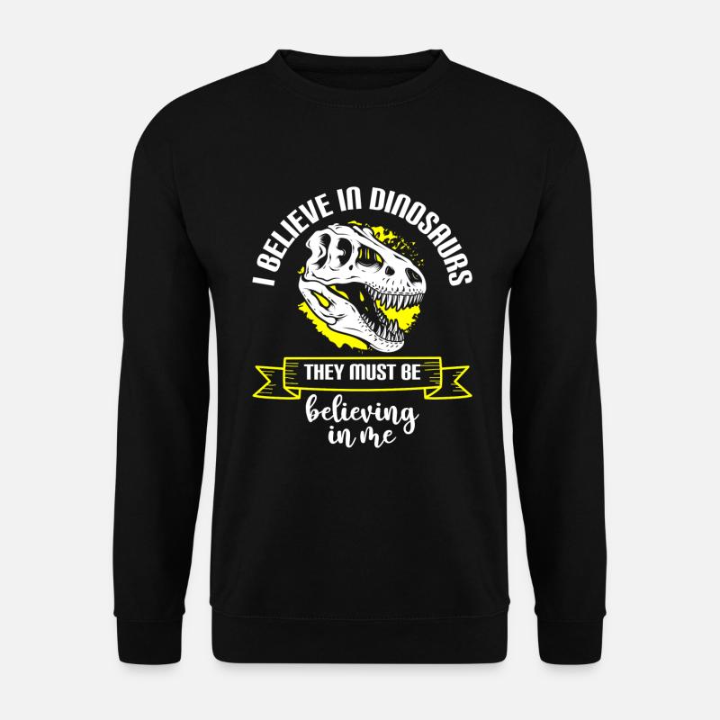 Dinosaurier Saurier Pflanzenfresser - Unisex Pullover - Schwarz
