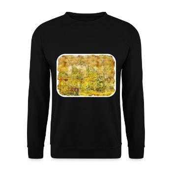 Dinde Aquarelle Esquisse Dessinée à la main Illustration - Sweat-shirt Unisexe - noir - Devant - Alina (178cm) & Michal (187cm)