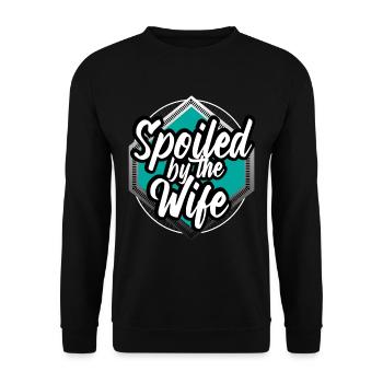 Ehe Hochzeit Braut - Unisex Pullover - Schwarz - Vorne - Alina (178cm) & Michal (187cm)