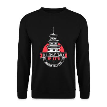 Pays des cerisiers en fleurs du Japon - Sweat-shirt Unisexe - noir - Devant - Alina (178cm) & Michal (187cm)