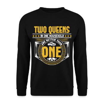 Gay Marriage LGBT+ Love Gift Idea - Unisex Sweatshirt - black - Front - Alina (178cm) & Michal (187cm)