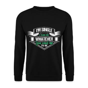Single Solo Relationship Gift Idea - Unisex Sweatshirt - black - Front - Alina (178cm) & Michal (187cm)