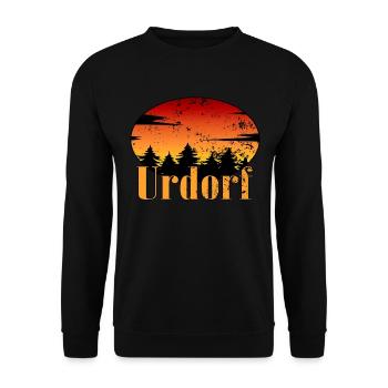 urdorf - Sweat-shirt Unisexe - noir - Devant - Alina (178cm) & Michal (187cm)